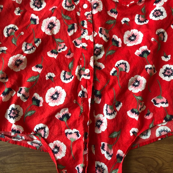 J Crew tie-front foral button down blouse - Picture 9 of 14